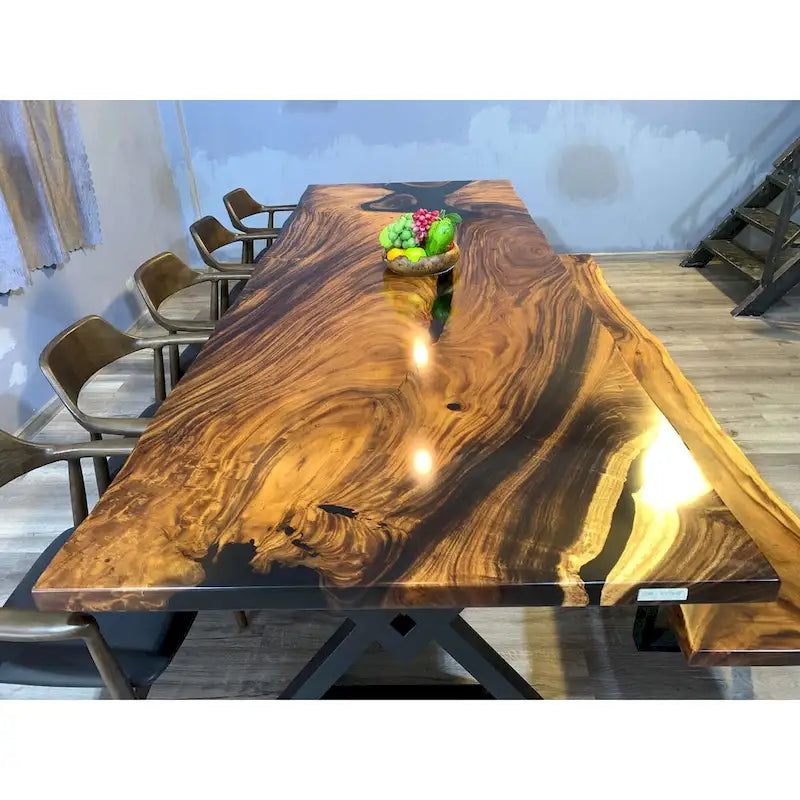 Sundaland 118 Large Slap Live Edge Dining Table