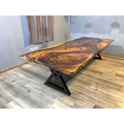 Sundaland 118 Large Slap Live Edge Dining Table