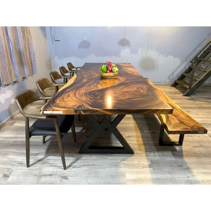 Sundaland 118 Large Slap Live Edge Dining Table