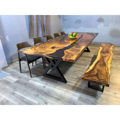 Sundaland 118 Large Slap Live Edge Dining Table
