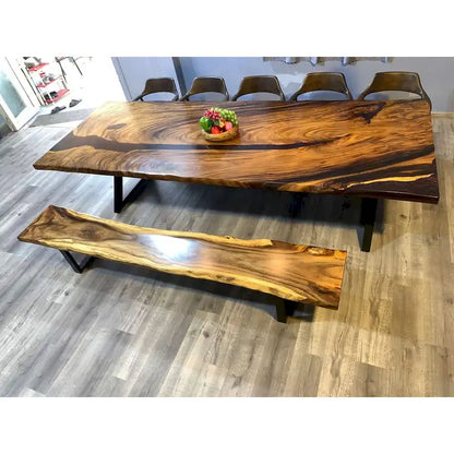 Sundaland 118 Large Slap Live Edge Dining Table