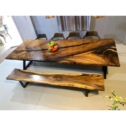 Sundaland 118 Large Slap Live Edge Dining Table