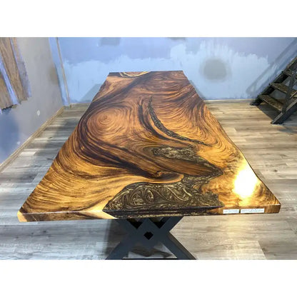 Sundaland 118 Large Slap Live Edge Dining Table