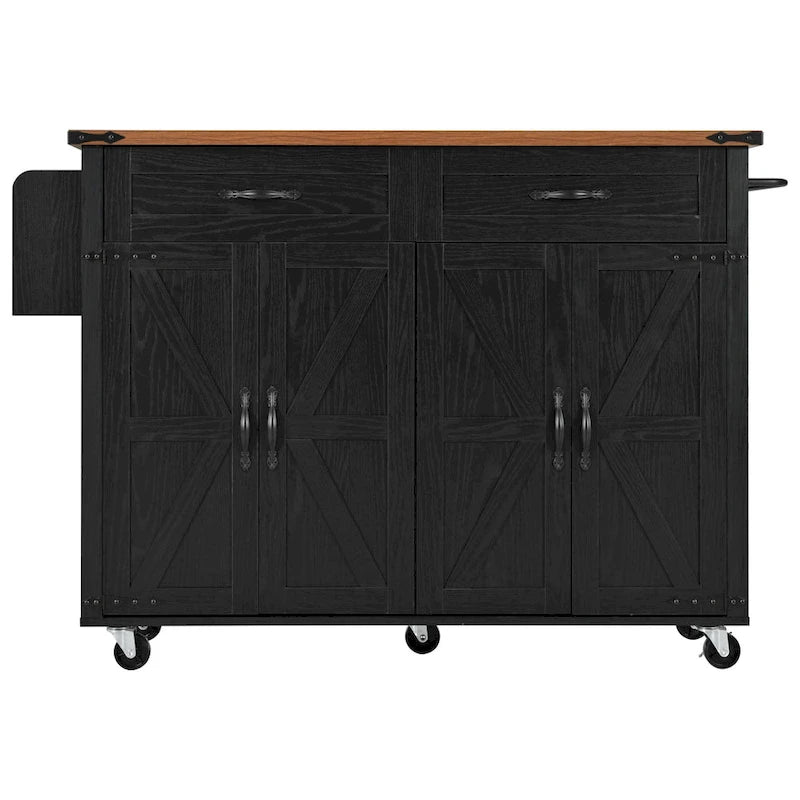 53.5Farmhouse Kitchen Island with Power Outlet