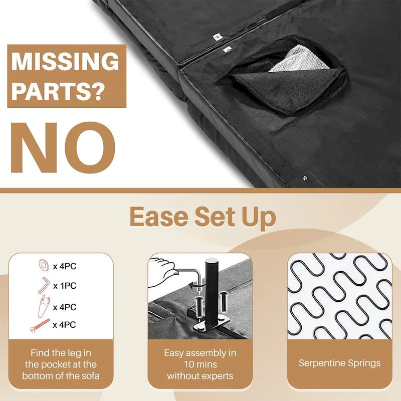 75.39 INCH Futon Sofa Bed, Convertible Folding Futon Couch Recliner Lounge For Living Room With 2 Pillow/Armrest