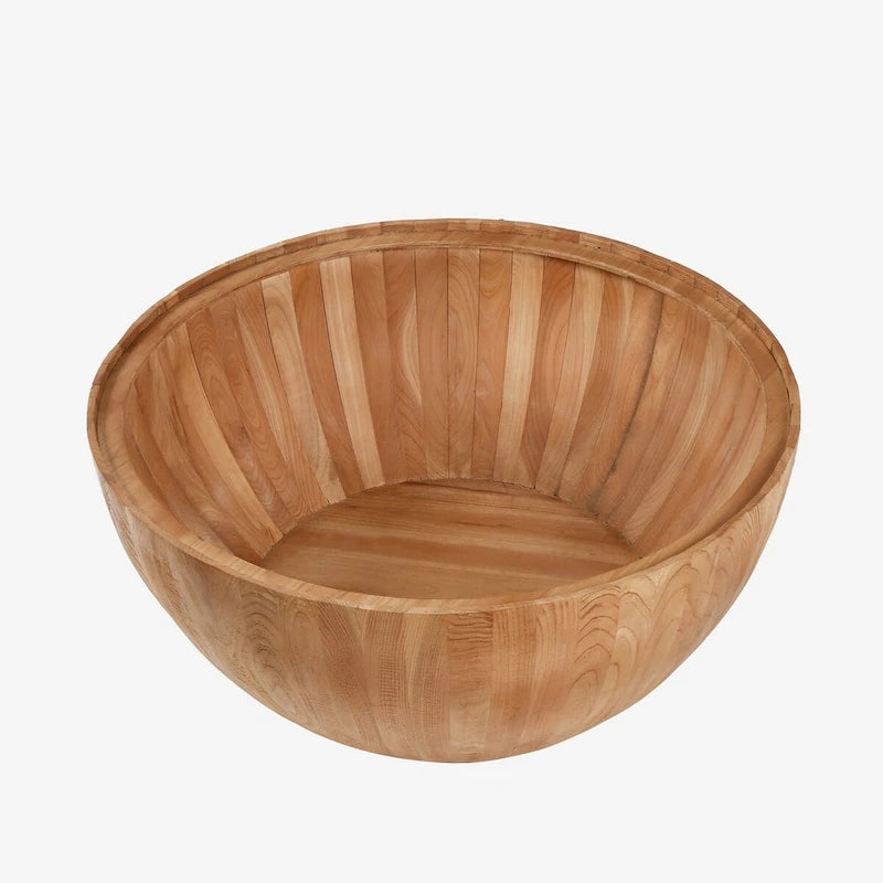 35.43 Vintage Style Bucket Shaped Round Coffee Table with Storage Flip Top